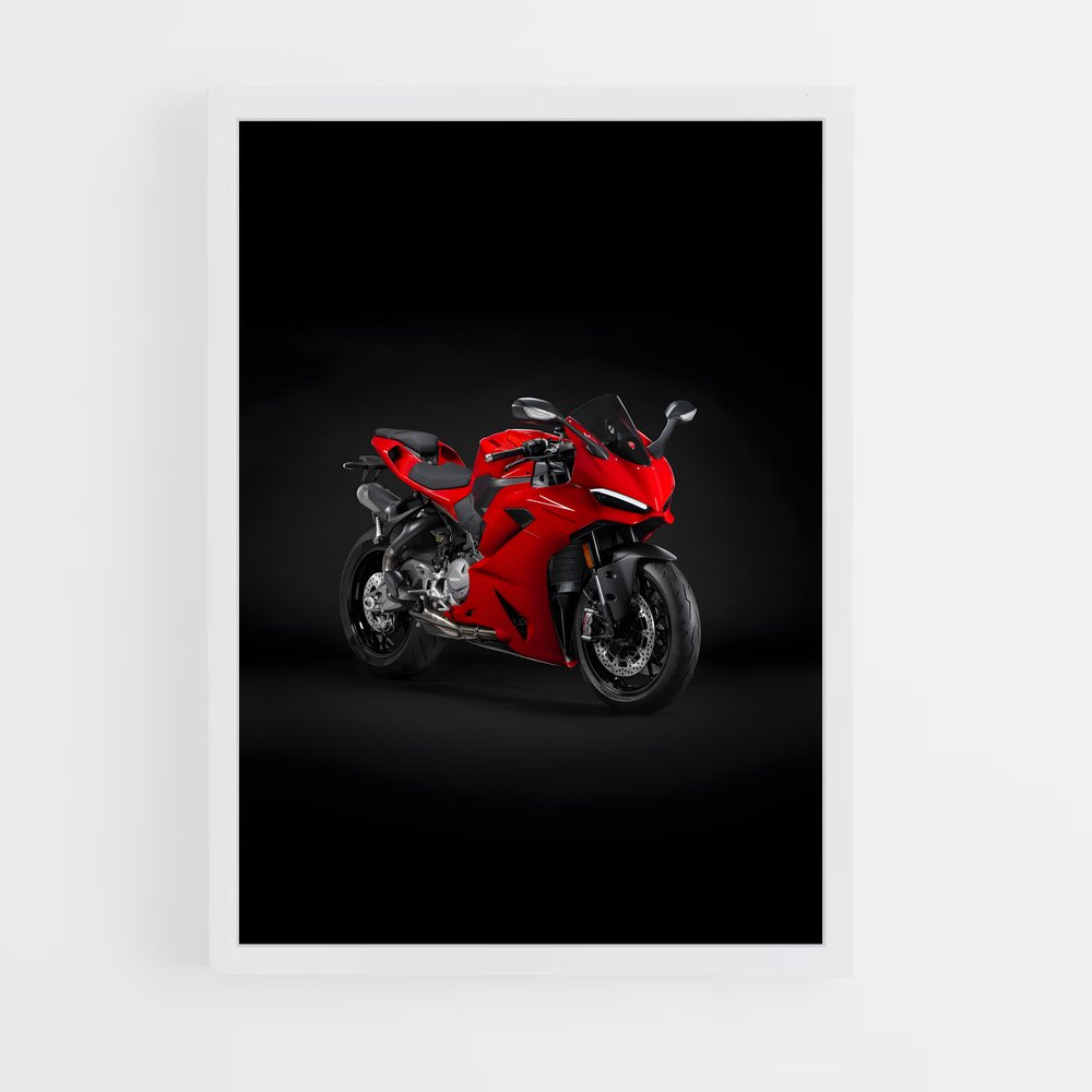 Poster Red Shadow – affiche Ducati (vue 3)